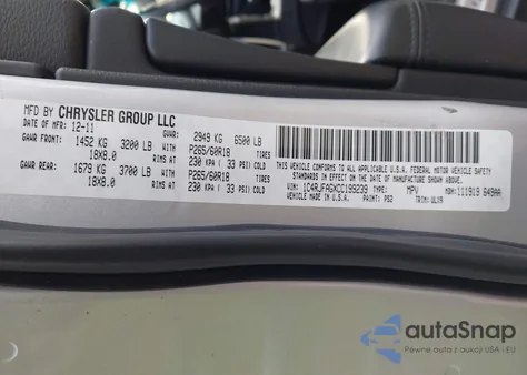 2012 Jeep Grand Cherokee Laredo from USA, damaged, VIN 1C4RJFAGXCC199239